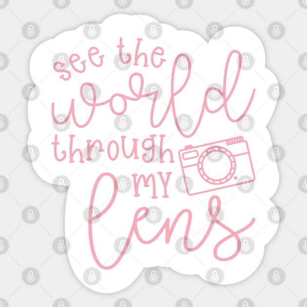 See The World Through My Lens Camera Photography Sticker by GlimmerDesigns